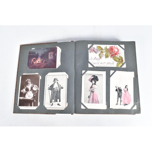 227 - POSTCARDS, three albums containing approximately 594* early 20th century Postcards (Edwardian - 1930... 