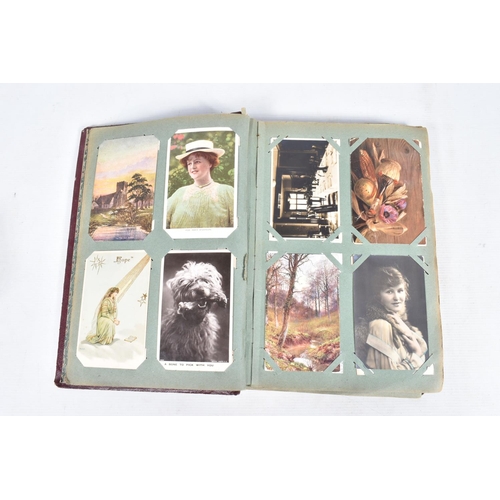 227 - POSTCARDS, three albums containing approximately 594* early 20th century Postcards (Edwardian - 1930... 