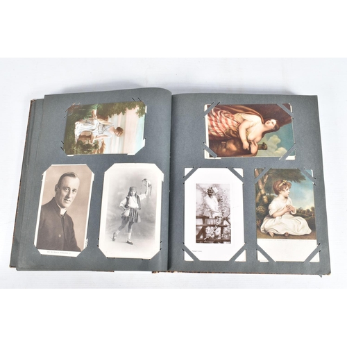 227 - POSTCARDS, three albums containing approximately 594* early 20th century Postcards (Edwardian - 1930... 