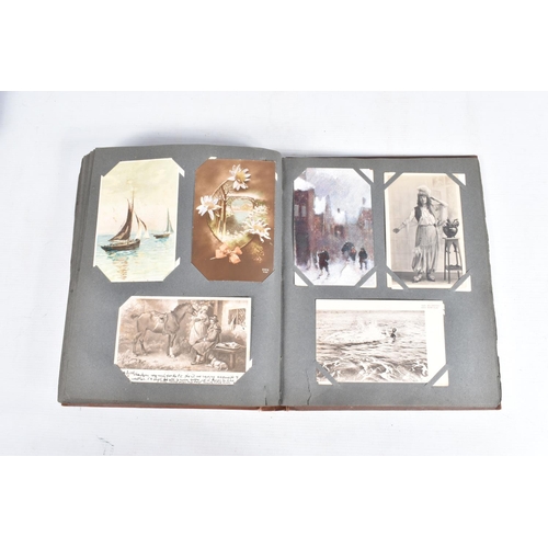 228 - POSTCARDS, two albums containing approximately 455* early 20th century Postcards (Edwardian -1940's,... 