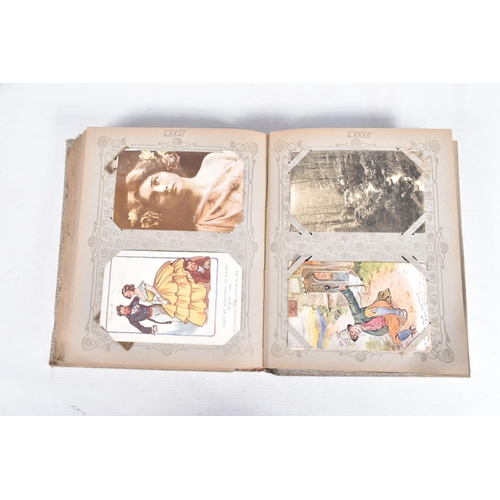 231 - POSTCARDS, three albums containing approximately 597* early 20th century Postcards (Edwardian - 1930... 