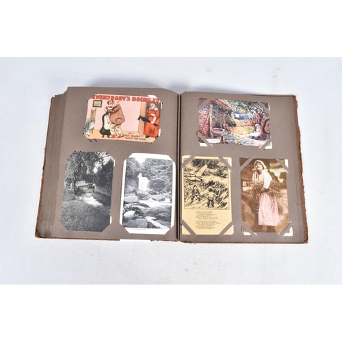 233 - POSTCARDS, three albums containing approximately 618* early 20th century Postcards (Edwardian - 1950... 