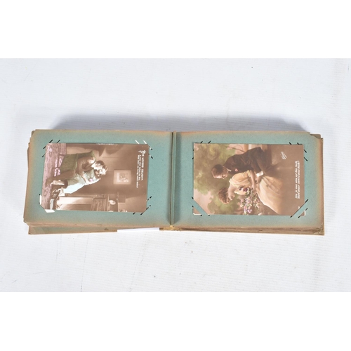 238 - POSTCARDS, four albums containing approximately 337* early 20th century Postcards (Edwardian - 1950'... 