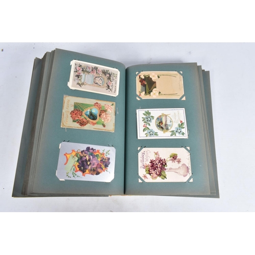 245 - POSTCARDS, one album containing approximately 402* early 20th century BIRTHDAY Postcards (Edwardian ... 