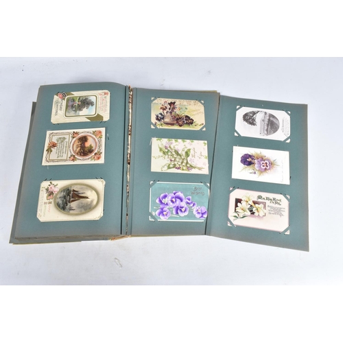 245 - POSTCARDS, one album containing approximately 402* early 20th century BIRTHDAY Postcards (Edwardian ... 