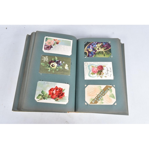 245 - POSTCARDS, one album containing approximately 402* early 20th century BIRTHDAY Postcards (Edwardian ... 