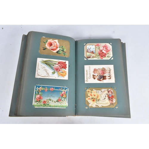 245 - POSTCARDS, one album containing approximately 402* early 20th century BIRTHDAY Postcards (Edwardian ... 