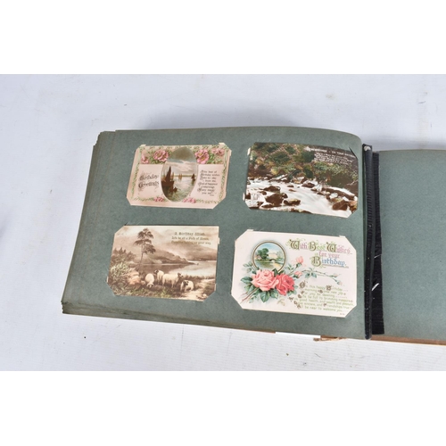 246 - POSTCARDS, one album containing approximately 408* early 20th century BIRTHDAY Postcards (Edwardian ... 