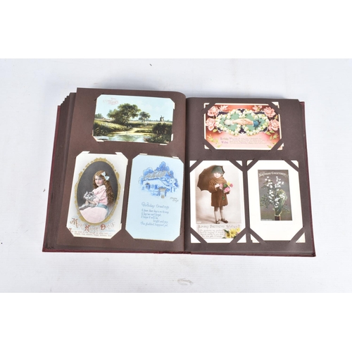 247 - POSTCARDS, two albums containing approximately 492* early 20th century BIRTHDAY Postcards (Edwardian... 