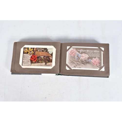 248 - POSTCARDS, three albums containing approximately 469* early 20th century BIRTHDAY and other Postcard... 