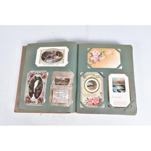 248 - POSTCARDS, three albums containing approximately 469* early 20th century BIRTHDAY and other Postcard... 