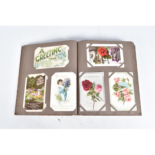 249 - POSTCARDS, two albums containing approximately 502* early 20th century BIRTHDAY /MISCELLANEOUS Postc... 