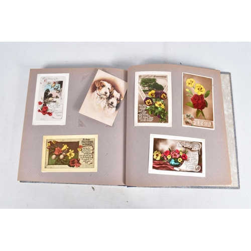 250 - POSTCARDS, two albums containing approximately 550* early 20th century BIRTHDAY Postcards, (Edwardia... 