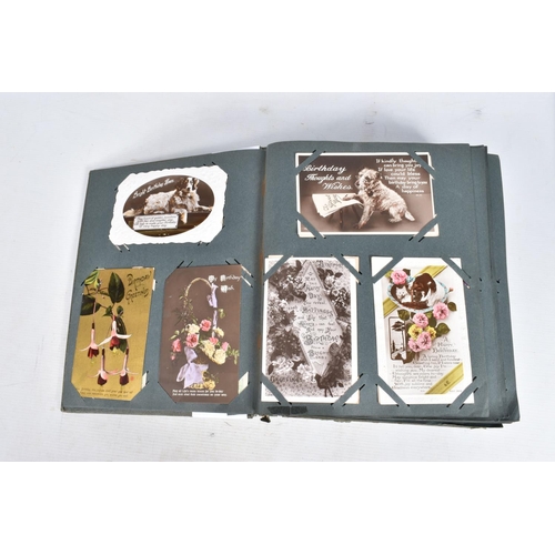 250 - POSTCARDS, two albums containing approximately 550* early 20th century BIRTHDAY Postcards, (Edwardia... 