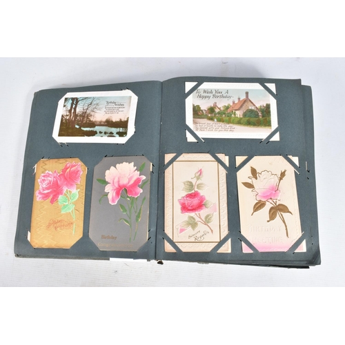 250 - POSTCARDS, two albums containing approximately 550* early 20th century BIRTHDAY Postcards, (Edwardia... 