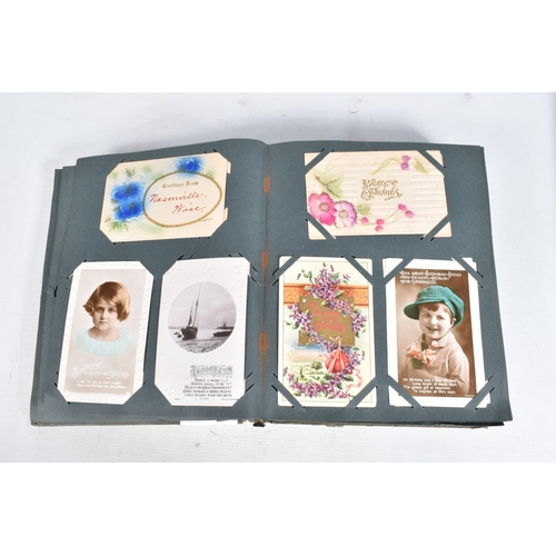 250 - POSTCARDS, two albums containing approximately 550* early 20th century BIRTHDAY Postcards, (Edwardia... 