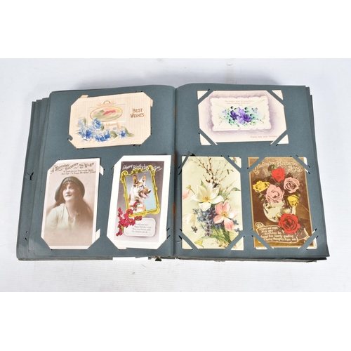 250 - POSTCARDS, two albums containing approximately 550* early 20th century BIRTHDAY Postcards, (Edwardia... 