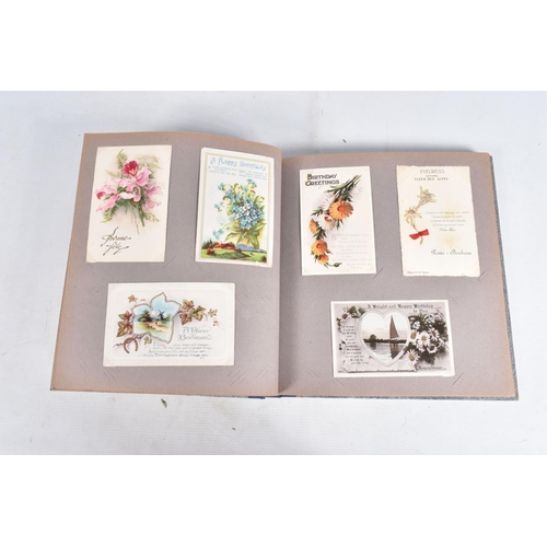 250 - POSTCARDS, two albums containing approximately 550* early 20th century BIRTHDAY Postcards, (Edwardia... 