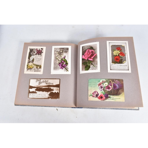 250 - POSTCARDS, two albums containing approximately 550* early 20th century BIRTHDAY Postcards, (Edwardia... 