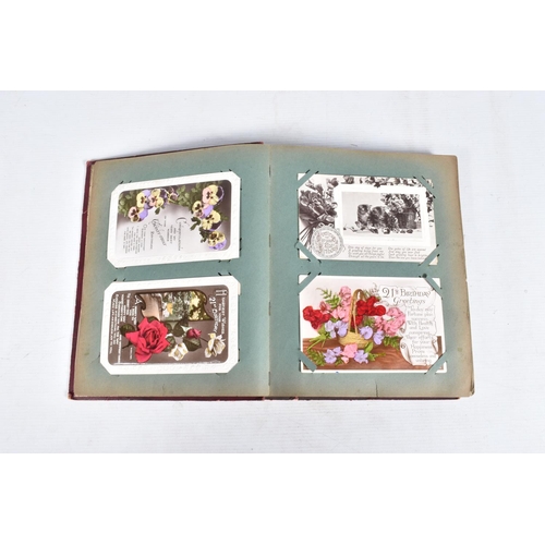 252 - POSTCARDS, five albums containing approximately 391* early -mid 20th century, age related BIRTHDAY P... 