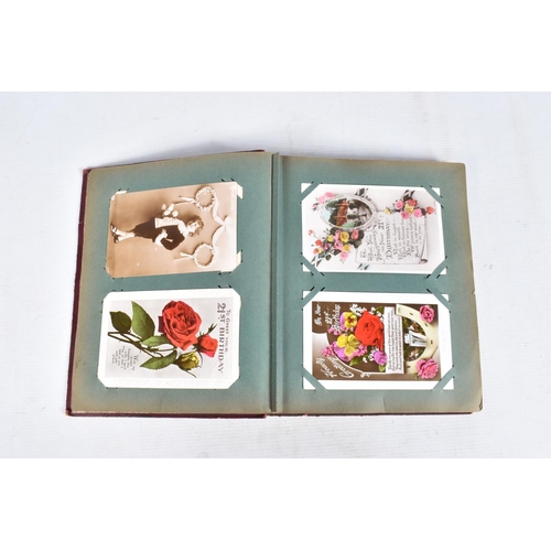 252 - POSTCARDS, five albums containing approximately 391* early -mid 20th century, age related BIRTHDAY P... 