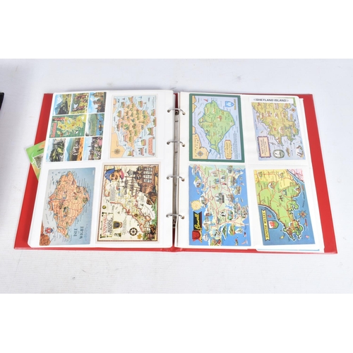 254 - POSTCARDS, four albums containing approximately 685* modern 'Map' Postcards (mid-late 20th century, ... 