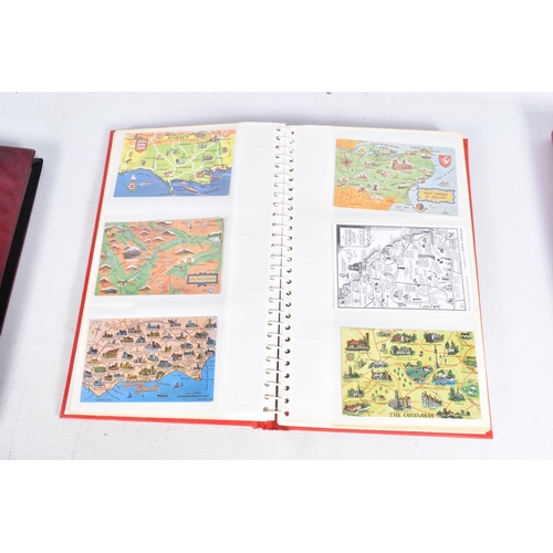 254 - POSTCARDS, four albums containing approximately 685* modern 'Map' Postcards (mid-late 20th century, ... 