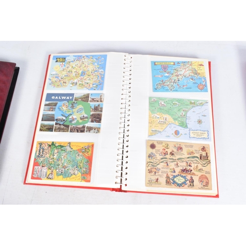 254 - POSTCARDS, four albums containing approximately 685* modern 'Map' Postcards (mid-late 20th century, ... 