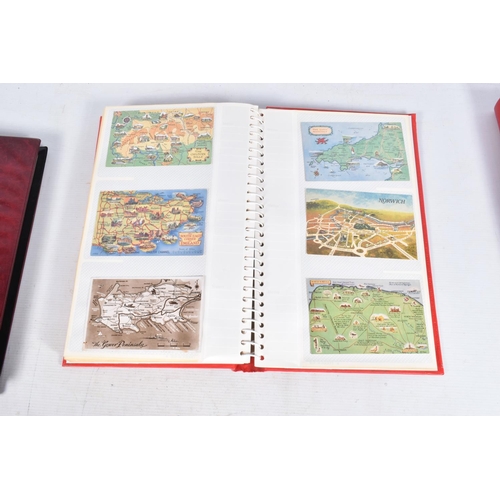 254 - POSTCARDS, four albums containing approximately 685* modern 'Map' Postcards (mid-late 20th century, ... 