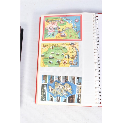 254 - POSTCARDS, four albums containing approximately 685* modern 'Map' Postcards (mid-late 20th century, ... 