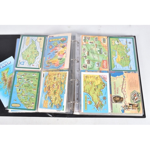 254 - POSTCARDS, four albums containing approximately 685* modern 'Map' Postcards (mid-late 20th century, ... 