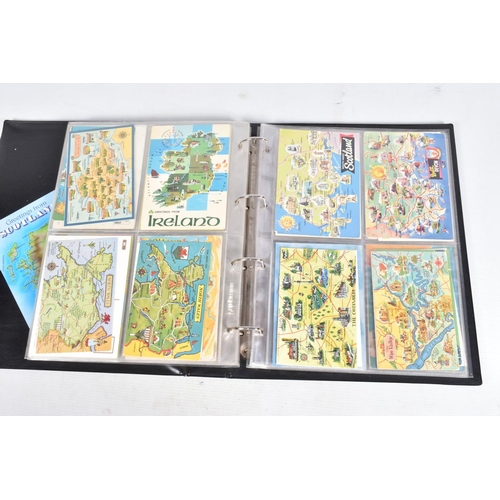 254 - POSTCARDS, four albums containing approximately 685* modern 'Map' Postcards (mid-late 20th century, ... 