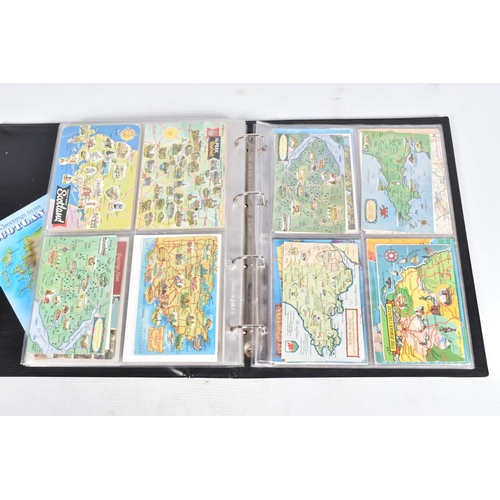 254 - POSTCARDS, four albums containing approximately 685* modern 'Map' Postcards (mid-late 20th century, ... 