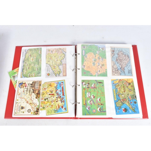 254 - POSTCARDS, four albums containing approximately 685* modern 'Map' Postcards (mid-late 20th century, ... 