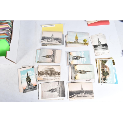 256 - POSTCARDS, one box containing over 800 Postcards of landmarks, institutions, locales and attractions... 