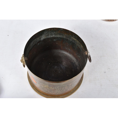 322 - SIX VARIOUS INTERESTING PIECES OF TRENCH ART, these include a 1938 dated wishing well and bucket, th... 