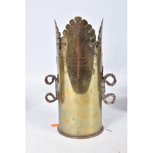 322 - SIX VARIOUS INTERESTING PIECES OF TRENCH ART, these include a 1938 dated wishing well and bucket, th... 