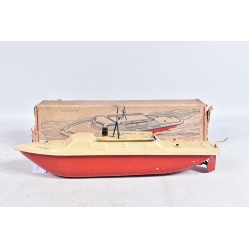 103 - A BOXED HAROLD FLORY FOR MARKS & SPENCER BATTERY POWERED ELECTRIC TINPLATE MOTOR BOAT, 'St. Michael'... 