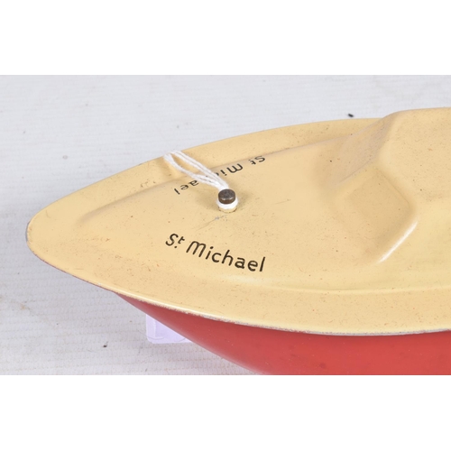 103 - A BOXED HAROLD FLORY FOR MARKS & SPENCER BATTERY POWERED ELECTRIC TINPLATE MOTOR BOAT, 'St. Michael'... 