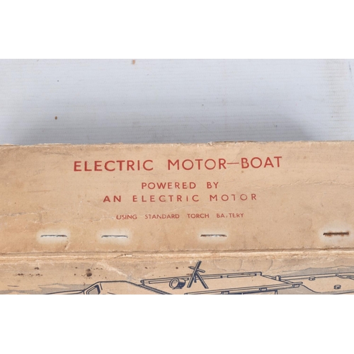 103 - A BOXED HAROLD FLORY FOR MARKS & SPENCER BATTERY POWERED ELECTRIC TINPLATE MOTOR BOAT, 'St. Michael'... 