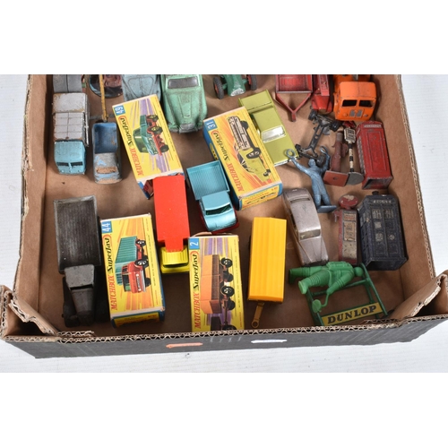 109 - A QUANTITY OF UNBOXED AND ASSORTED PLAYWORN DIECAST VEHICLES, to include Dinky Toys Cunningham C5R R... 