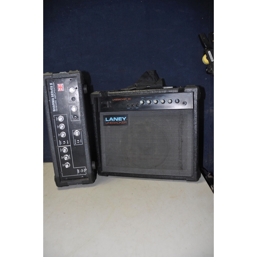 1094 - A LANEY LINEBACKER 30 GUITAR AMPLIFIER (PAT pass and working) along with Sharma series 2 keyboard am... 