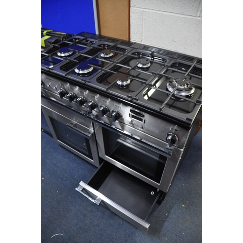 1123 - A RANGEMASTER PROP110NGFSS/C GAS COOKER measuring width 120cm x depth 67cm x height 93cm with digita... 