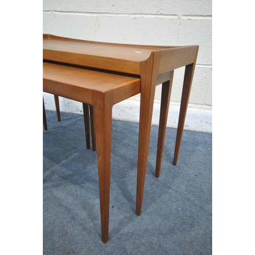 1262 - KURT OSTERVIG (19121986) FOR JASON MOBLER, A MID-CENTURY TEAK OF THREE TABLES, comprising one long ... 