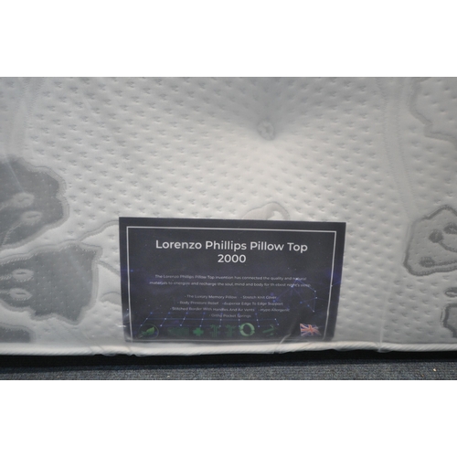 1266 - A LORENZO PHILLIPS PILLOW TOP 3000 4FT6 MATTRESS (in packaging)