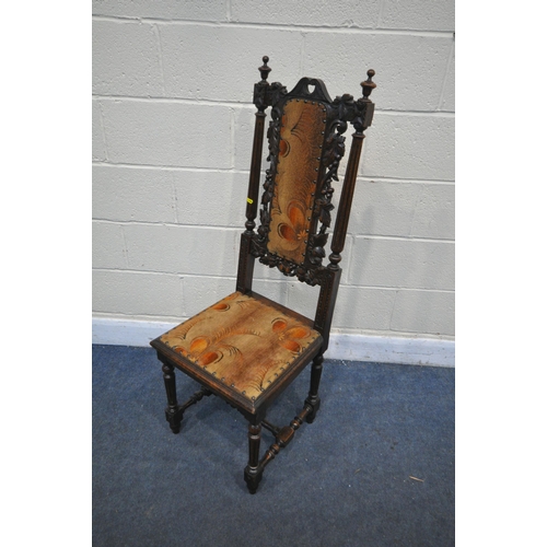 1296 - AN EARLY 20TH CENTURY OAK OPEN BOOKCASE TOP, with three shelves, width 99cm x depth 28cm x height 13... 