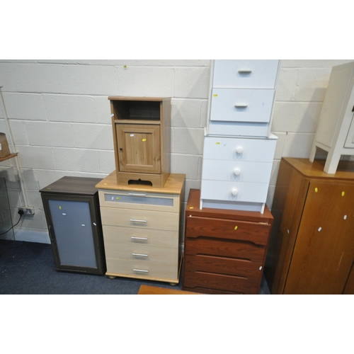 1305 - A SELECTION OF MODERN CHEST OF DRAWERS AND CUPBOARDS (11)