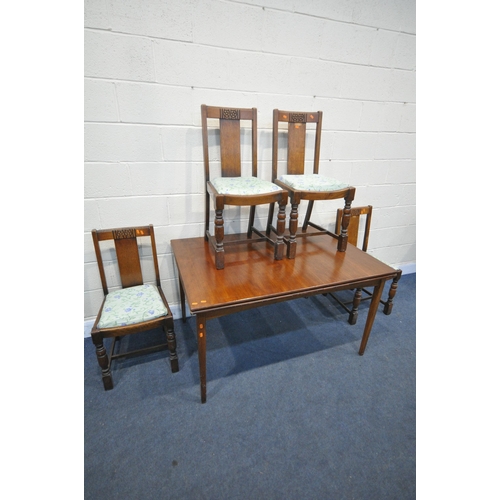 1339 - A MID-CENTURY TEAK DRAWER LEAF DINING TABLE, extended length 240cm closed 130cm depth 90cm x height ... 