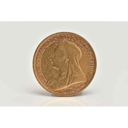 15 - A GOLD HALF SOVEREIGN COIN VICTORIA (M) 1900, 3.99 grams, 0.916 fine, 19.30mm