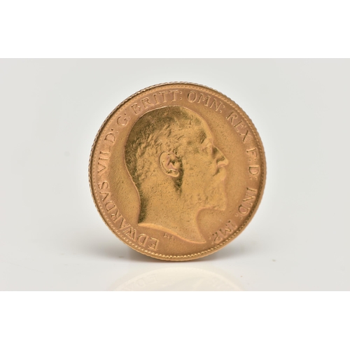 17 - A GOLD HALF SOVEREIGN COIN EDWARD VII 1907, 3.99 grams, 0.916 fine, 19.30 mm